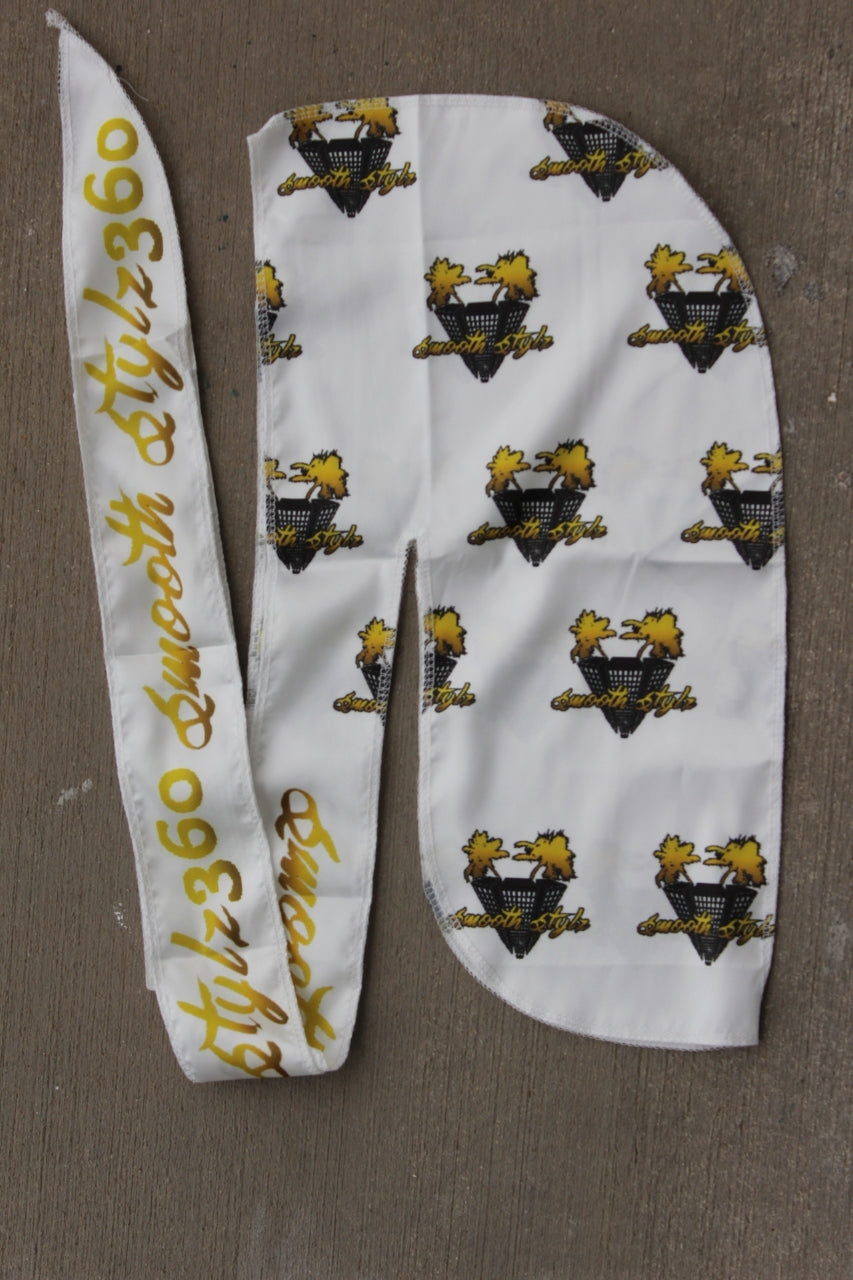 Smooth Stylz Silk Durag ( White)